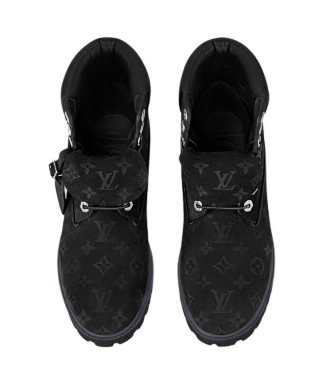 LOUIS VUITTON Черные кожаные полусапоги, фото 4