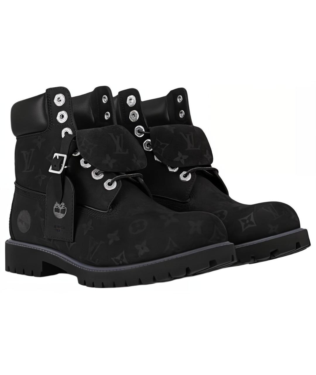 LOUIS VUITTON Черные кожаные полусапоги, фото 3