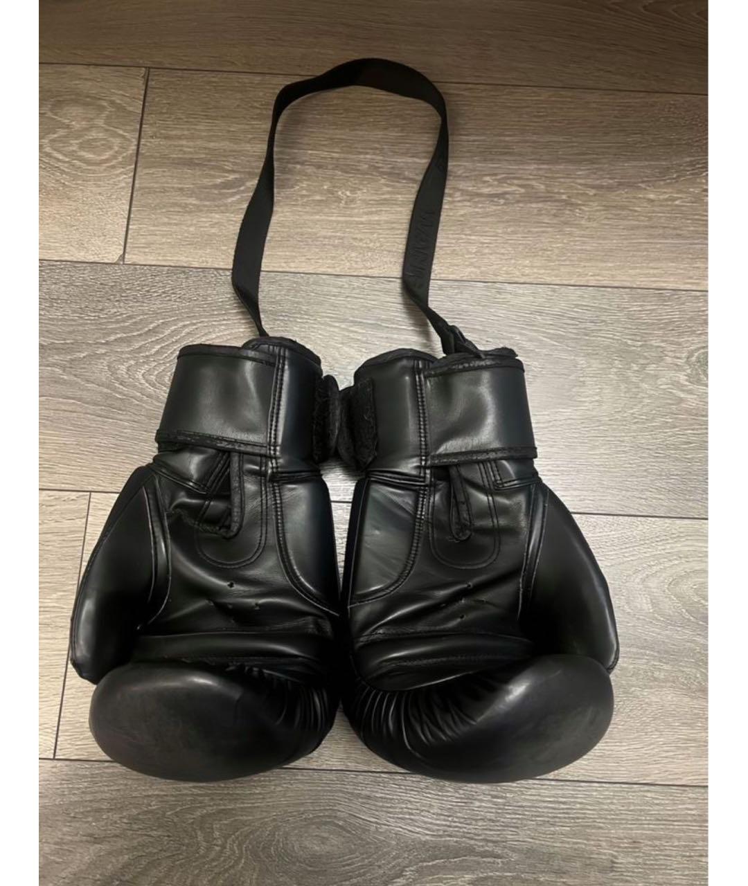 ALEXANDER WANG Черные кожаные перчатки, фото 4