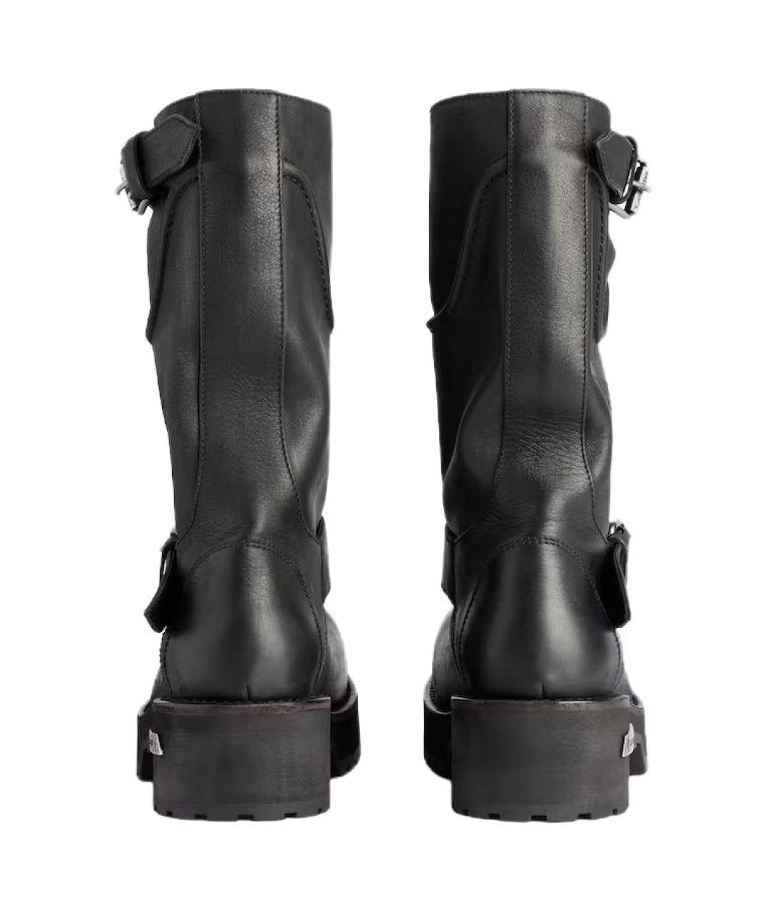 BALENCIAGA Черные кожаные высокие ботинки, фото 6