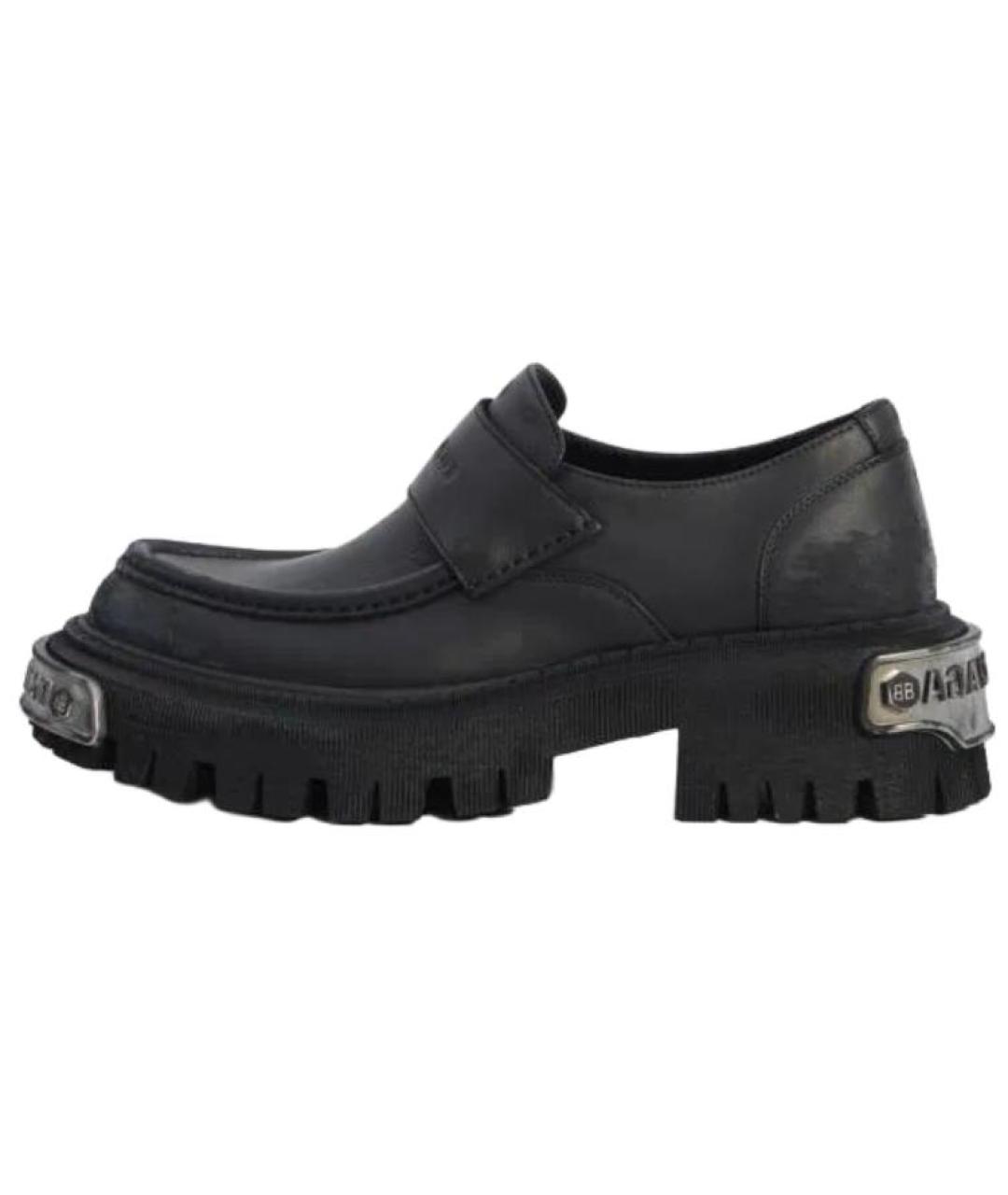 BALENCIAGA Черные кожаные лоферы, фото 6