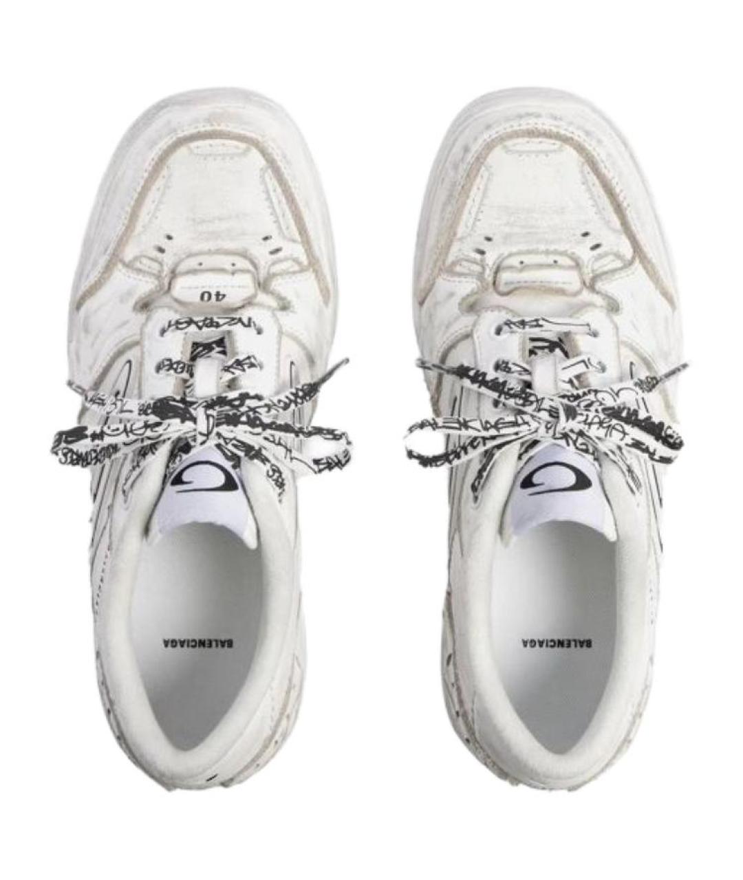 BALENCIAGA Белые кроссовки, фото 5