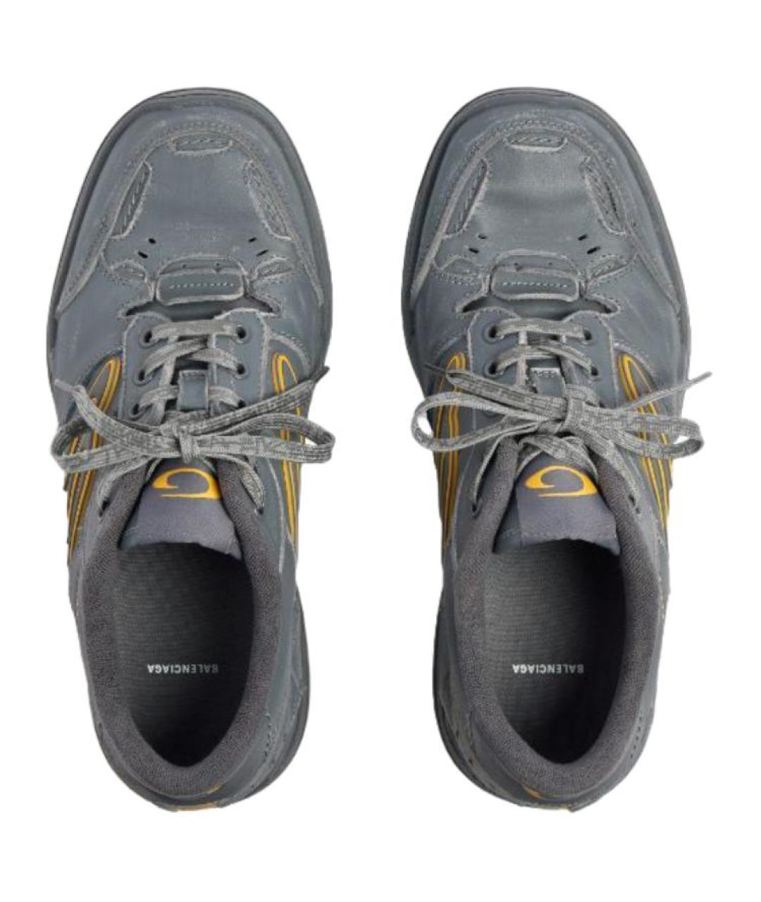 BALENCIAGA Серые низкие кроссовки / кеды, фото 5