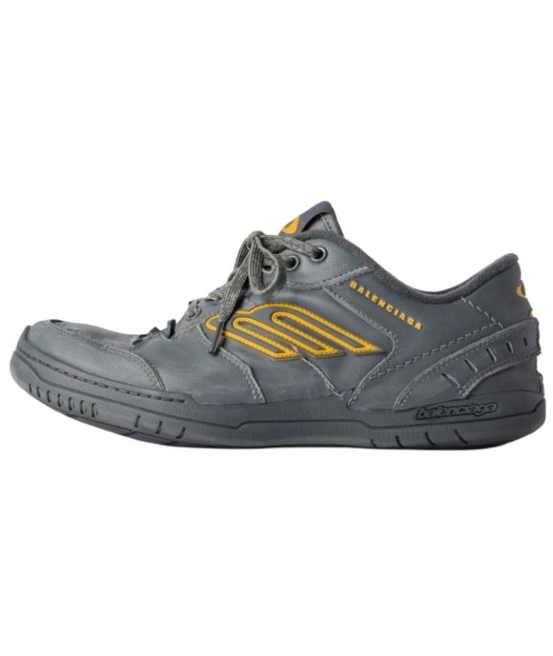 BALENCIAGA Серые низкие кроссовки / кеды, фото 2
