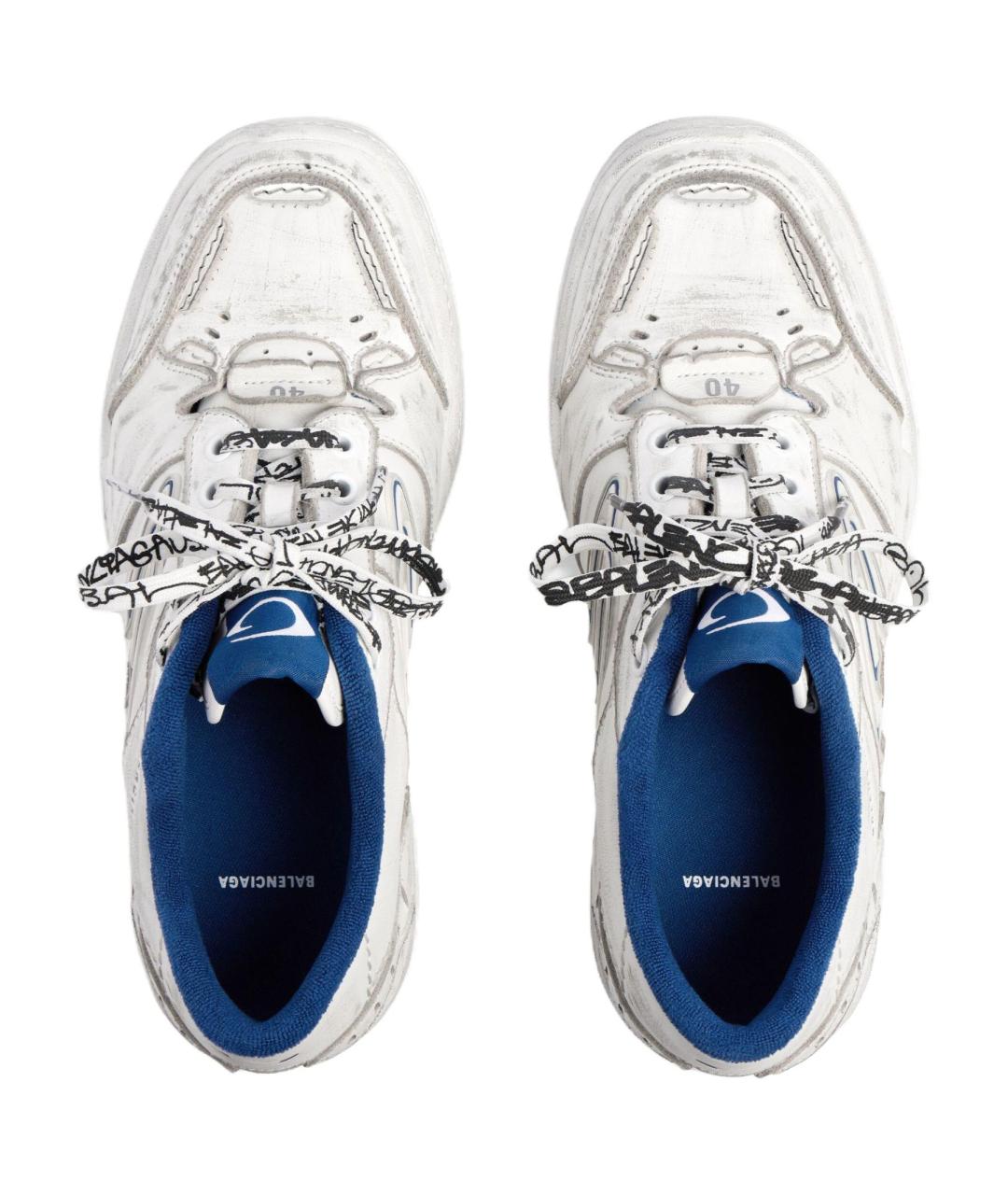 BALENCIAGA Белые низкие кроссовки / кеды, фото 5