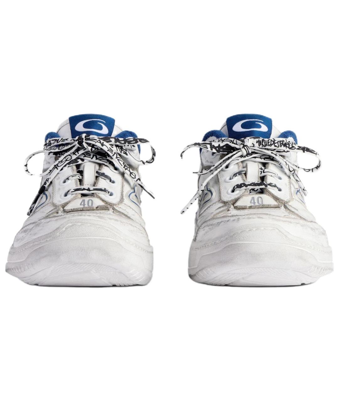 BALENCIAGA Белые низкие кроссовки / кеды, фото 4