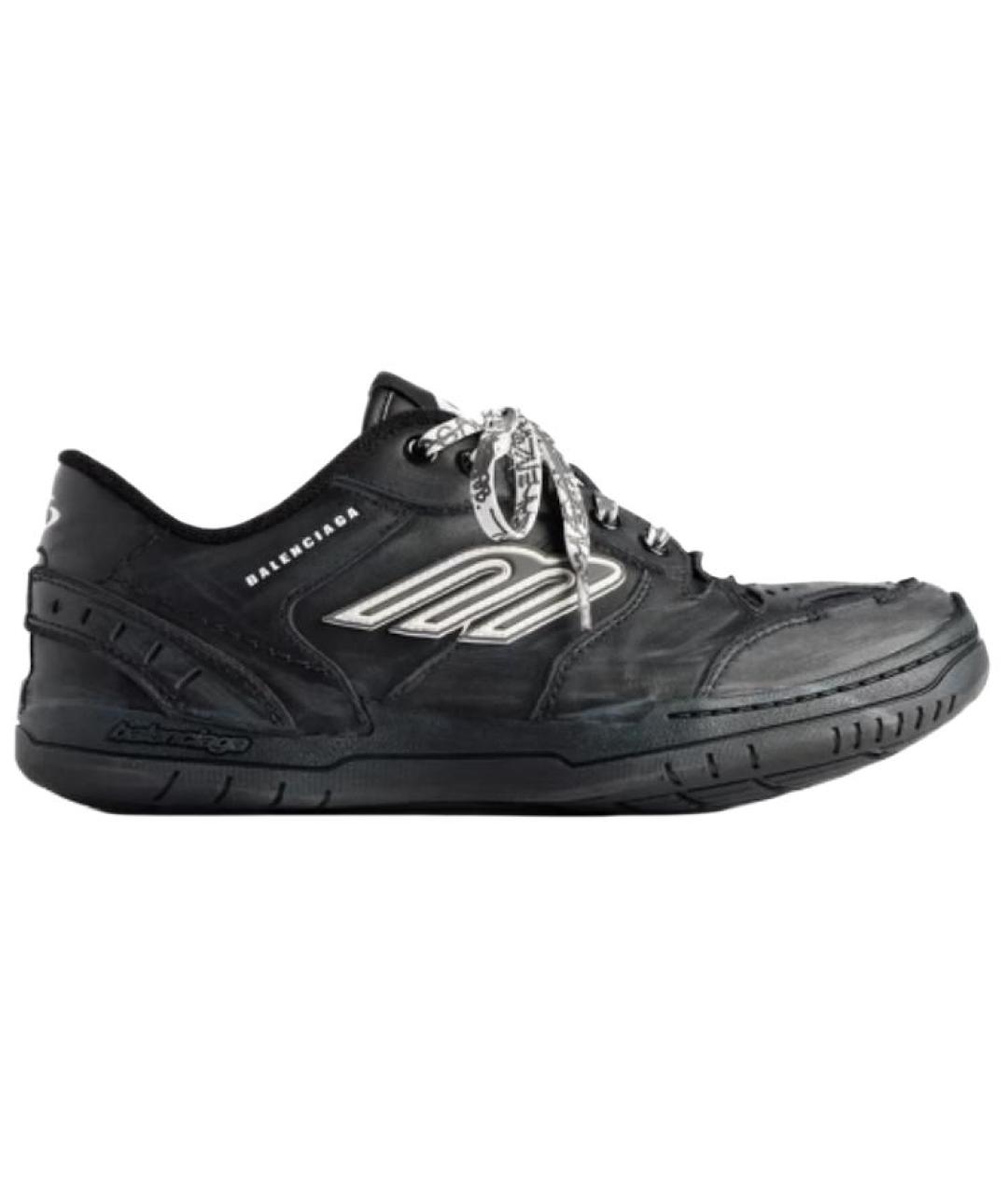 BALENCIAGA Черные низкие кроссовки / кеды, фото 1