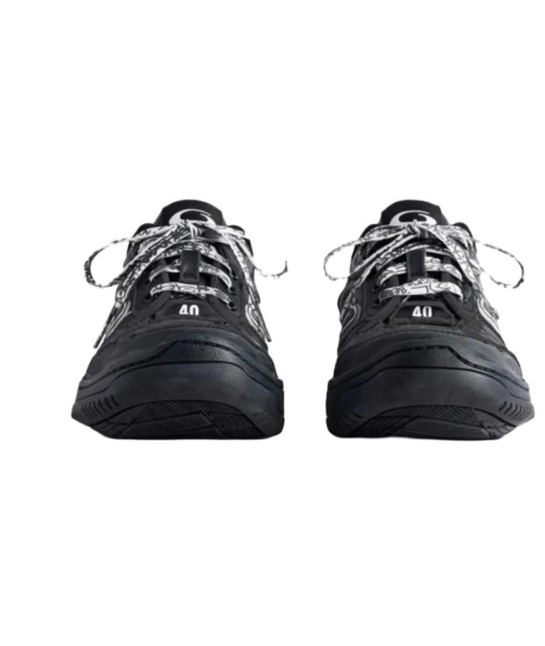 BALENCIAGA Черные низкие кроссовки / кеды, фото 4