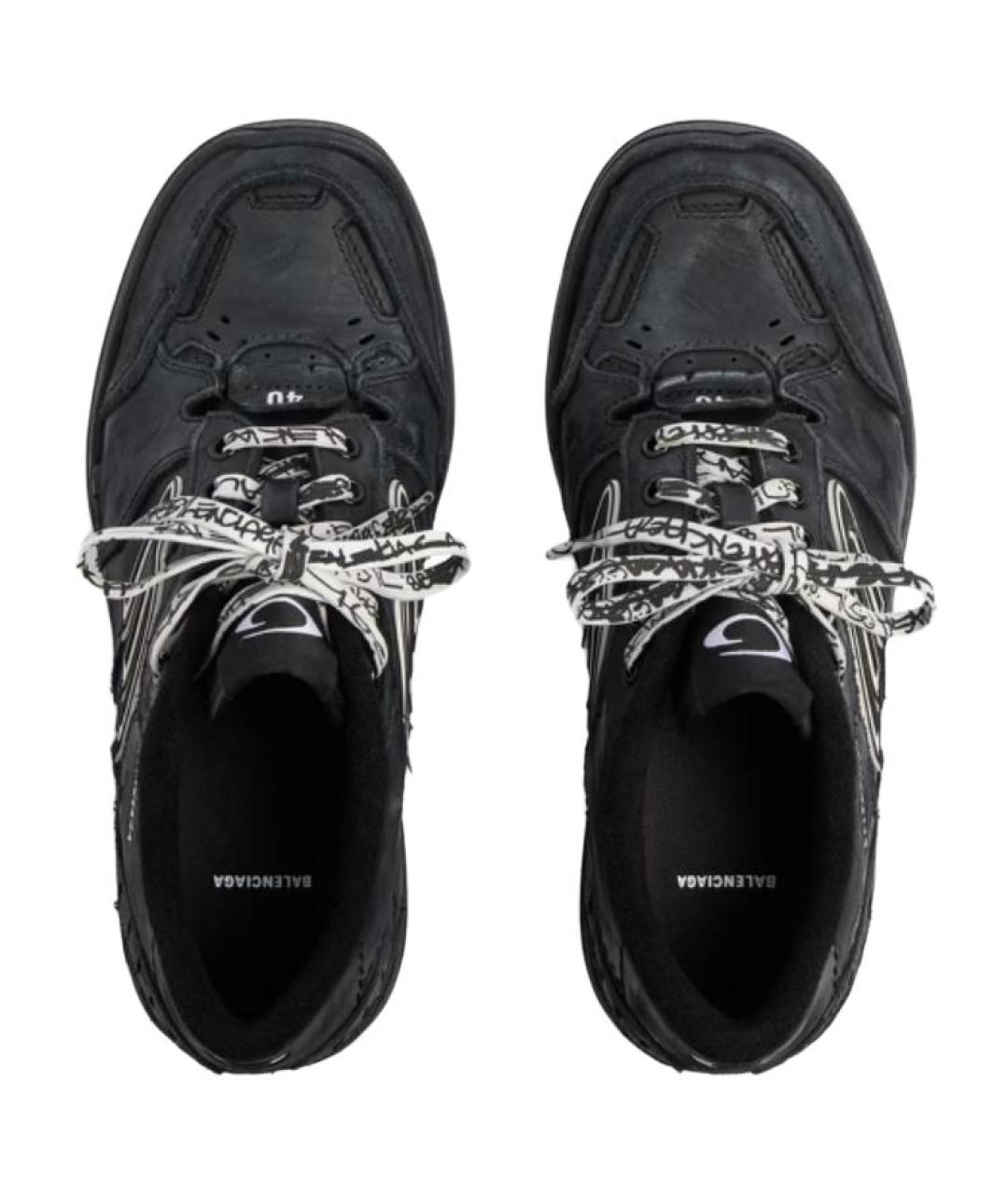 BALENCIAGA Черные низкие кроссовки / кеды, фото 5