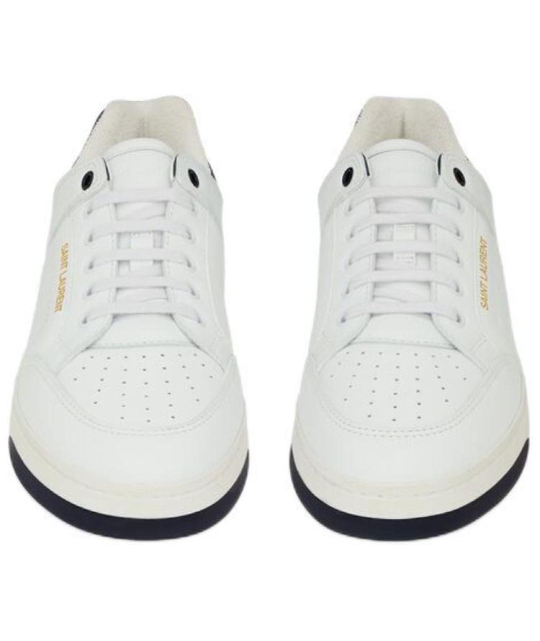 SAINT LAURENT Кожаные низкие кроссовки / кеды, фото 4