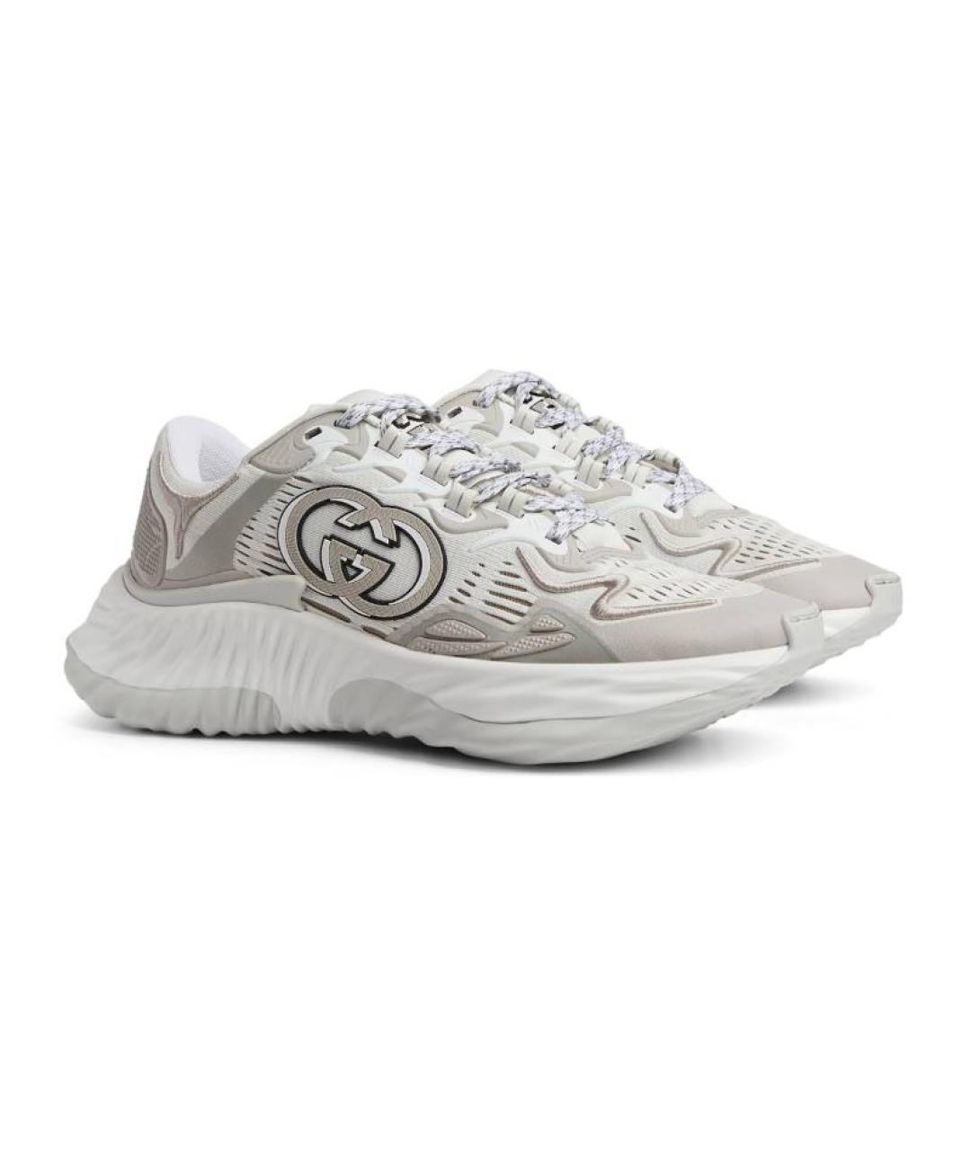 GUCCI Серые низкие кроссовки / кеды, фото 2