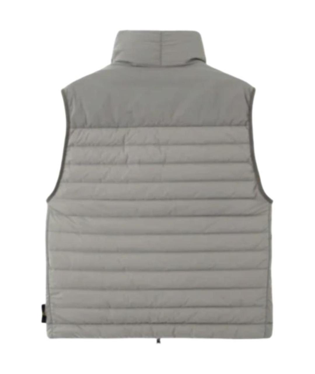 STONE ISLAND Серый полиамидовый жилет, фото 2