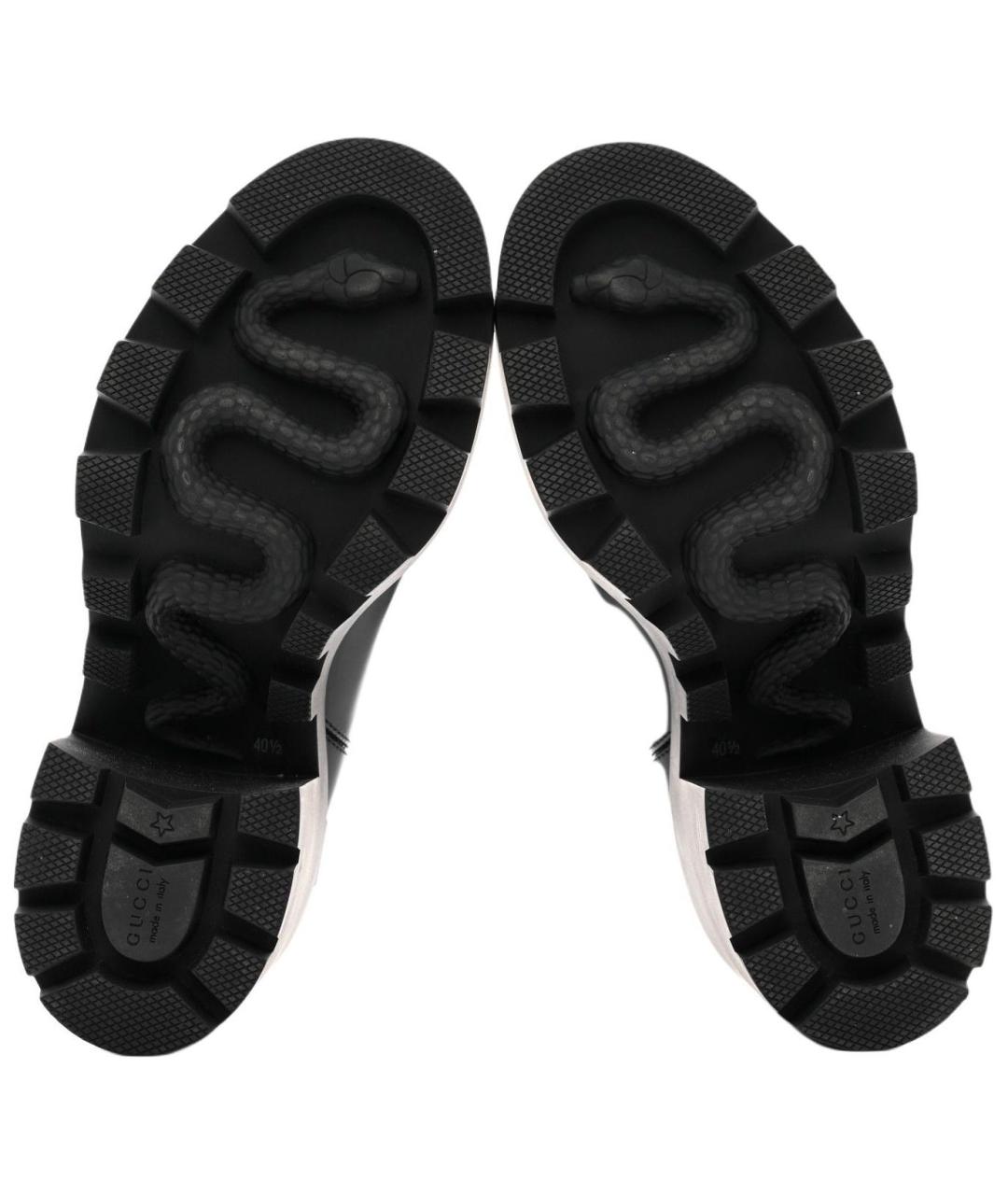 GUCCI Черные кожаные ботильоны, фото 6