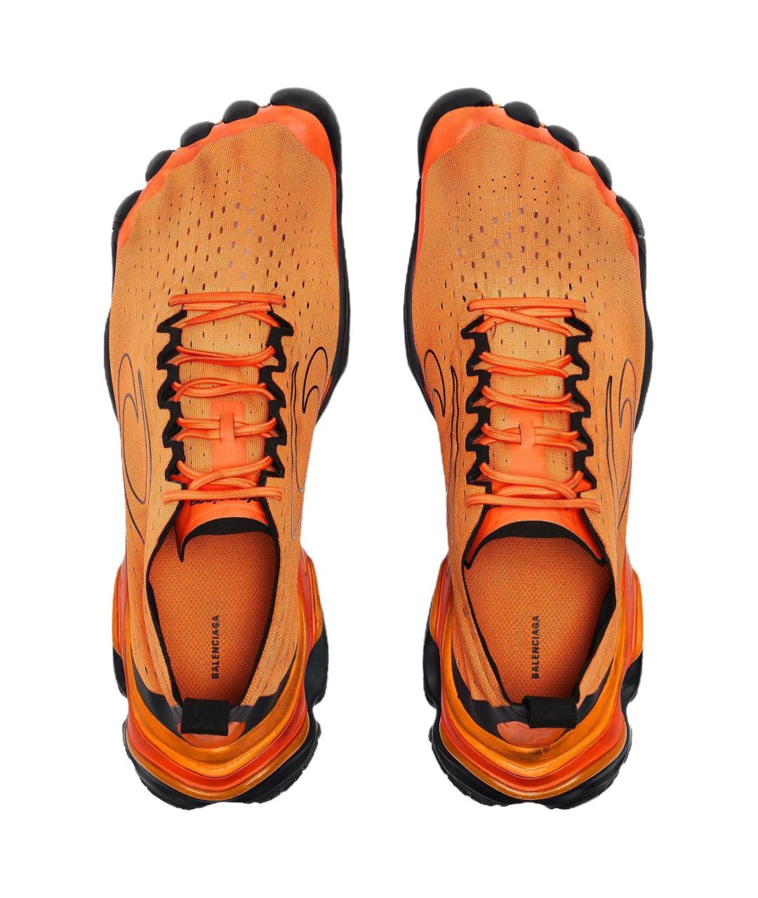 BALENCIAGA Оранжевое низкие кроссовки / кеды, фото 5