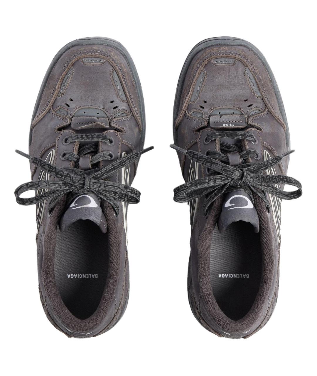 BALENCIAGA Коричневые низкие кроссовки / кеды, фото 5