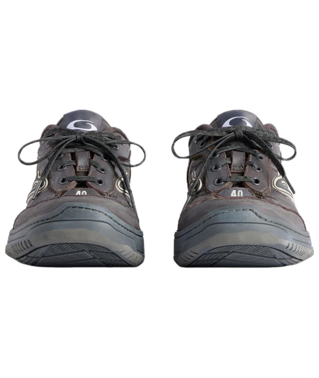 BALENCIAGA Коричневые низкие кроссовки / кеды, фото 4