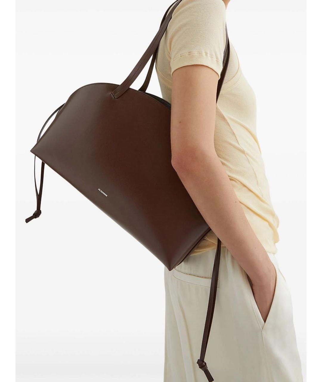 JIL SANDER Кожаная сумка с короткими ручками, фото 3