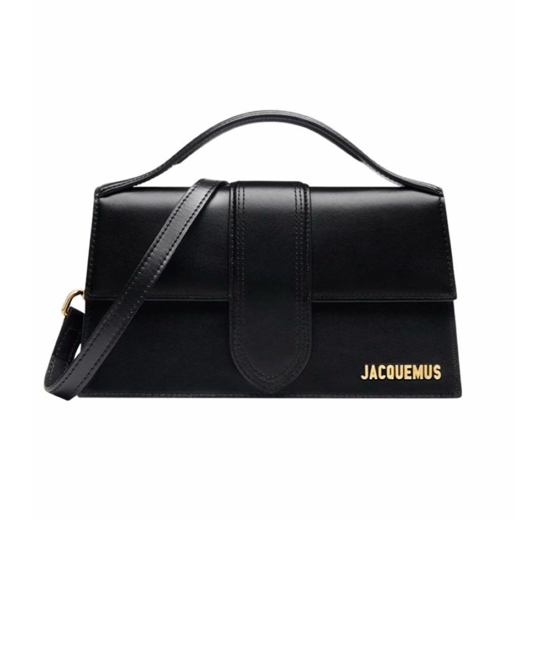 JACQUEMUS Черная кожаная сумка с короткими ручками, фото 9