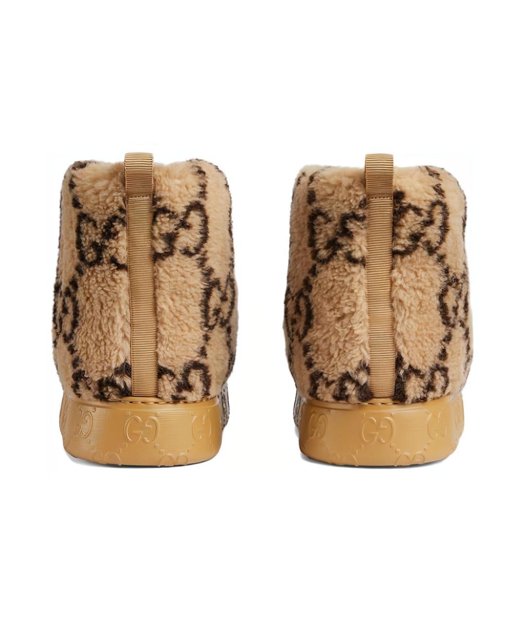 GUCCI Коричневые ботинки, фото 4