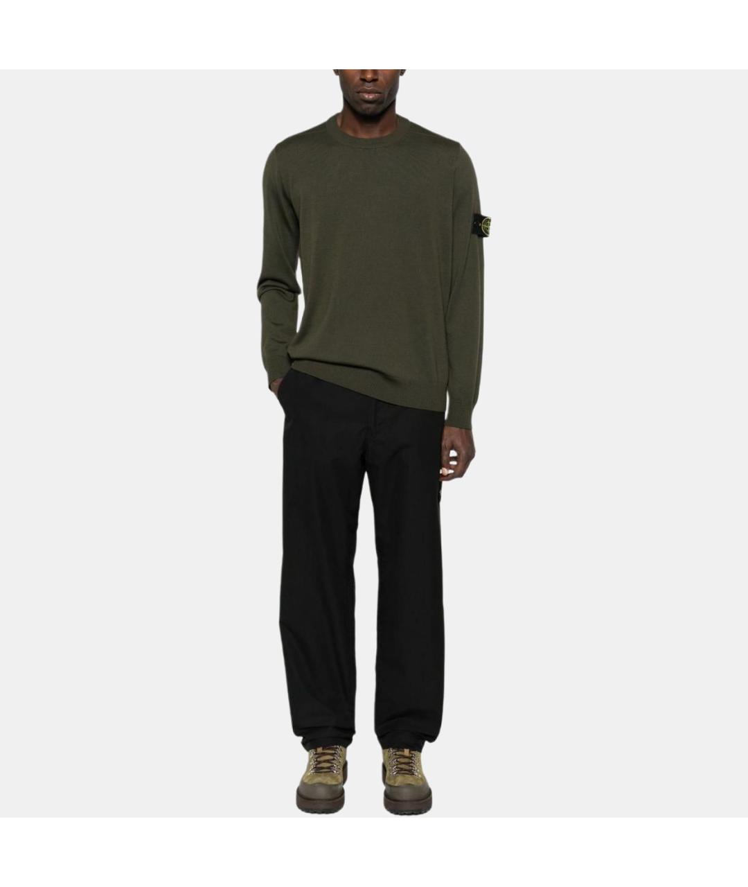 STONE ISLAND Черные повседневные брюки, фото 4