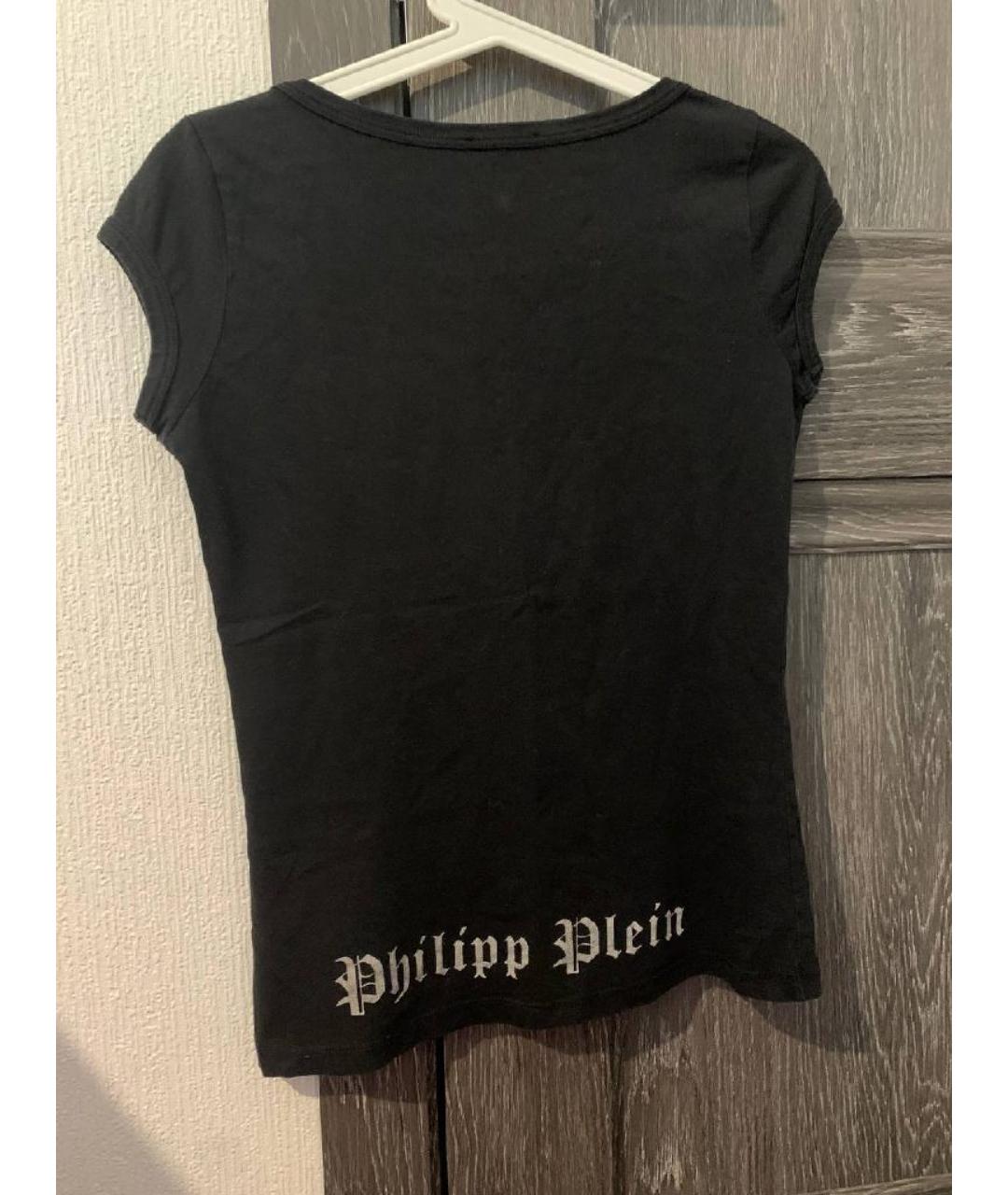 PHILIPP PLEIN Черная хлопковая футболка, фото 2