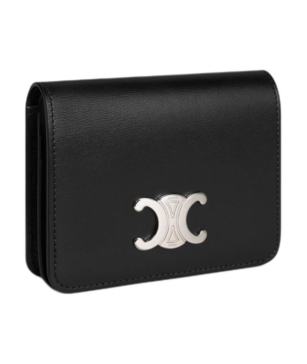 CELINE Черный кожаный кошелек, фото 2