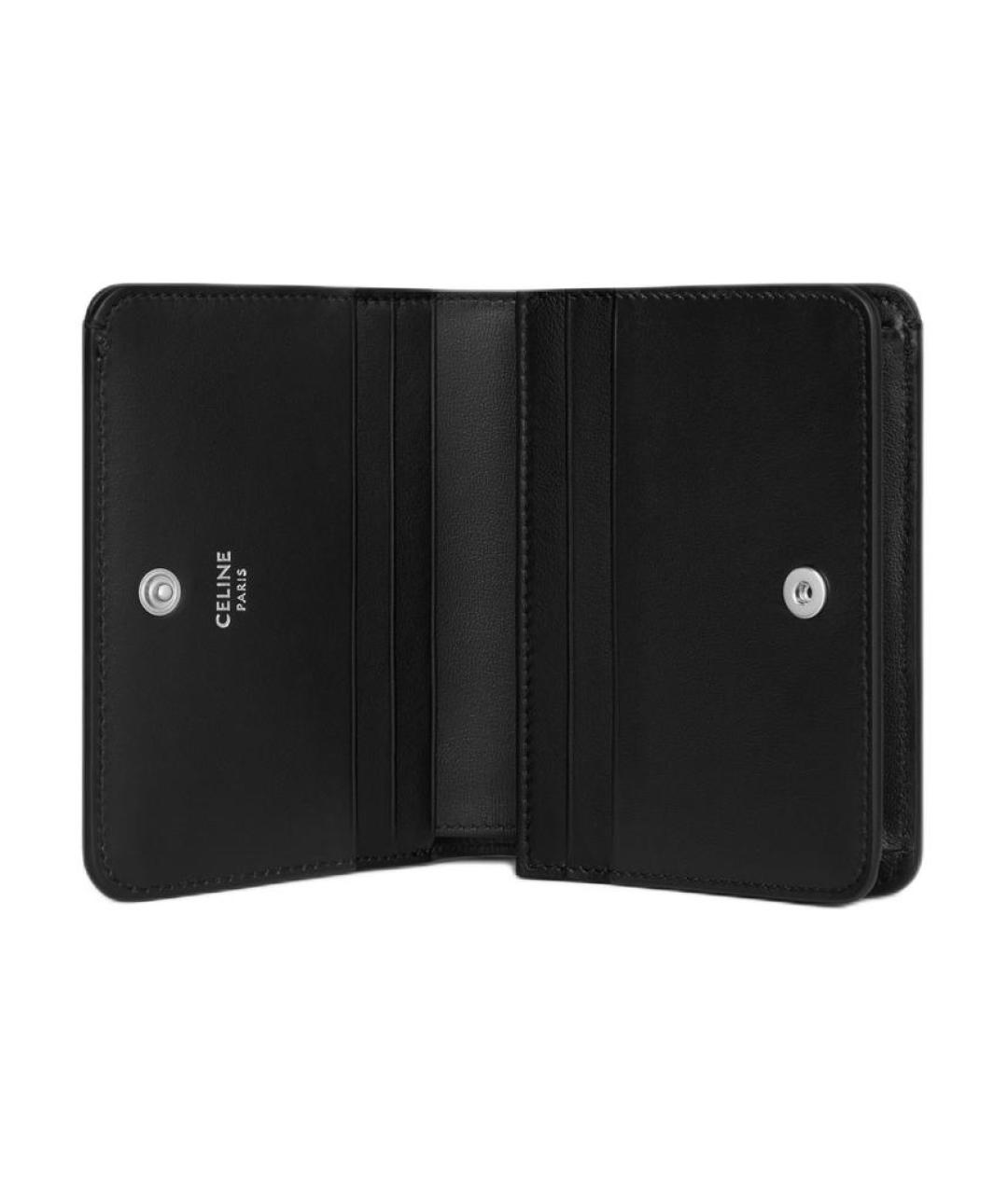 CELINE Черный кожаный кошелек, фото 4