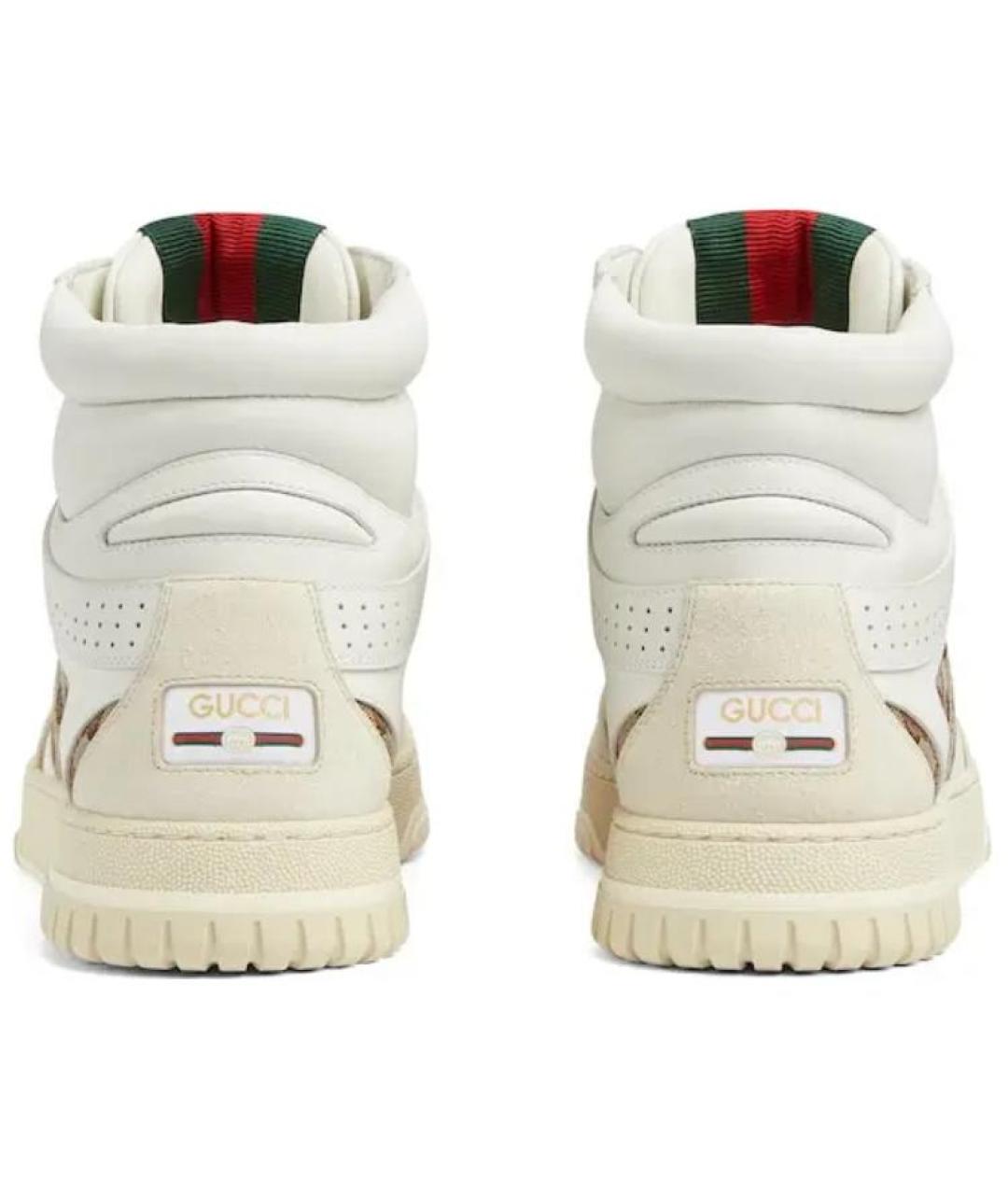 GUCCI Коричневые высокие кроссовки / кеды, фото 5