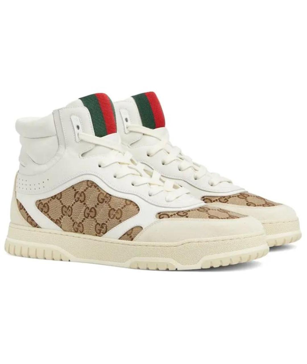 GUCCI Коричневые высокие кроссовки / кеды, фото 3