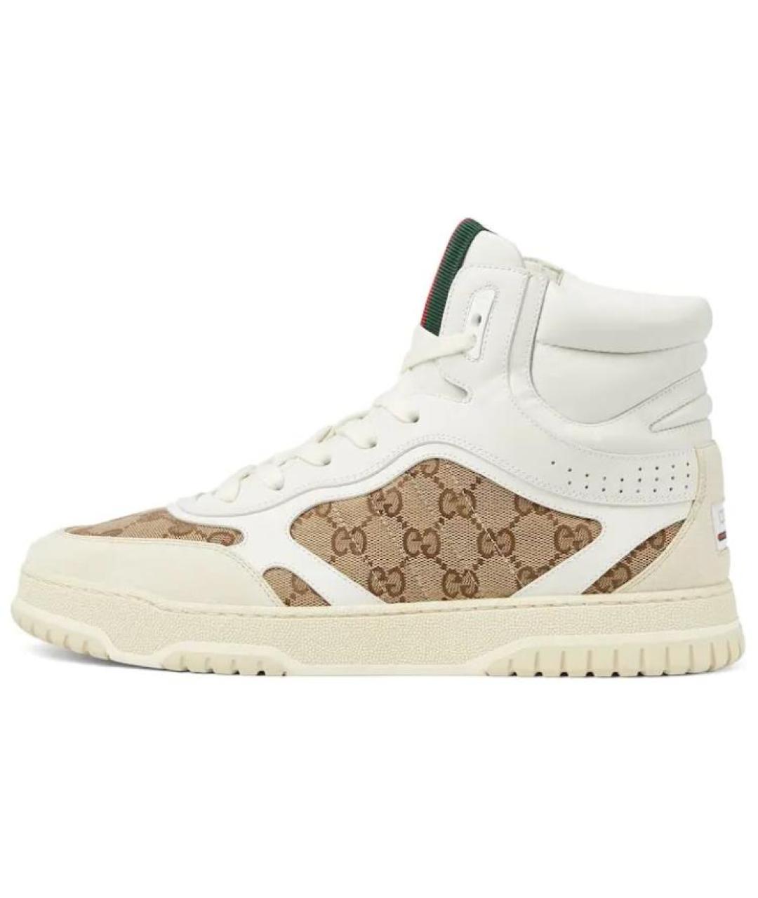 GUCCI Коричневые высокие кроссовки / кеды, фото 2