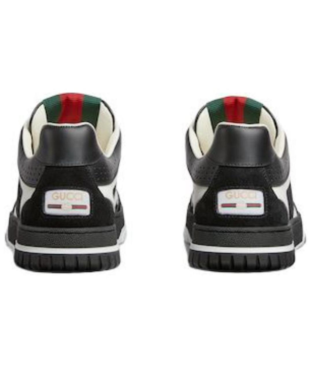 GUCCI Черные кожаные кроссовки, фото 5