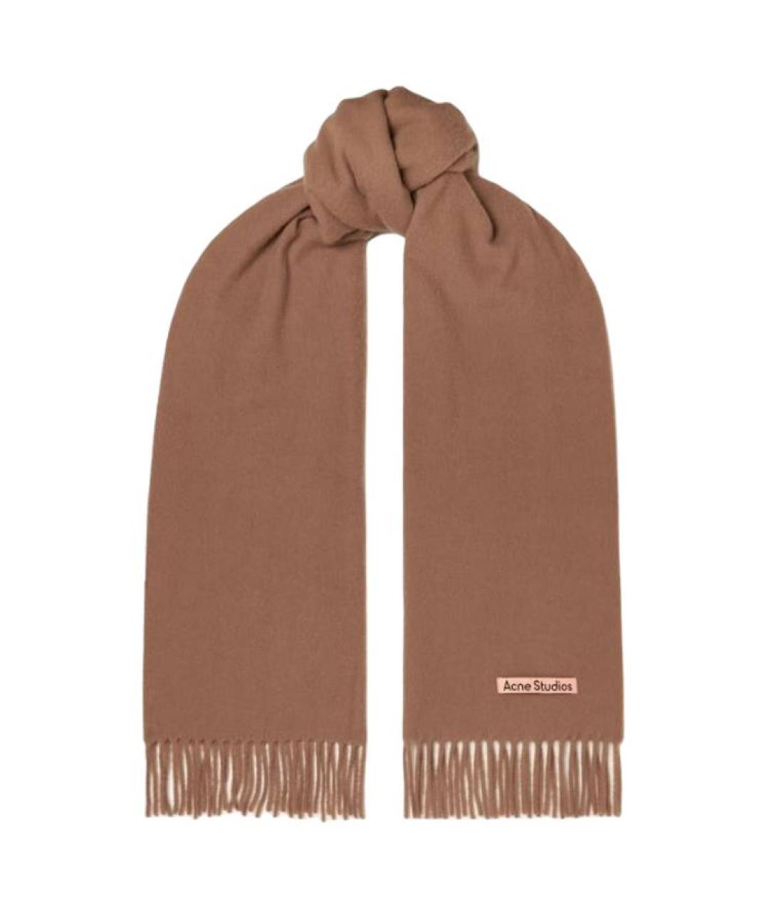 ACNE STUDIOS Коричневый шарф, фото 2