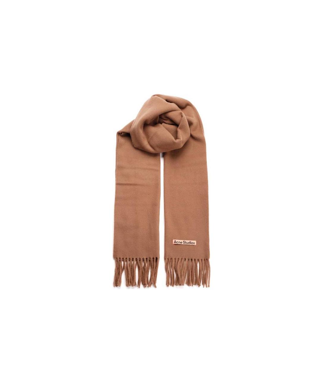 ACNE STUDIOS Коричневый шарф, фото 4