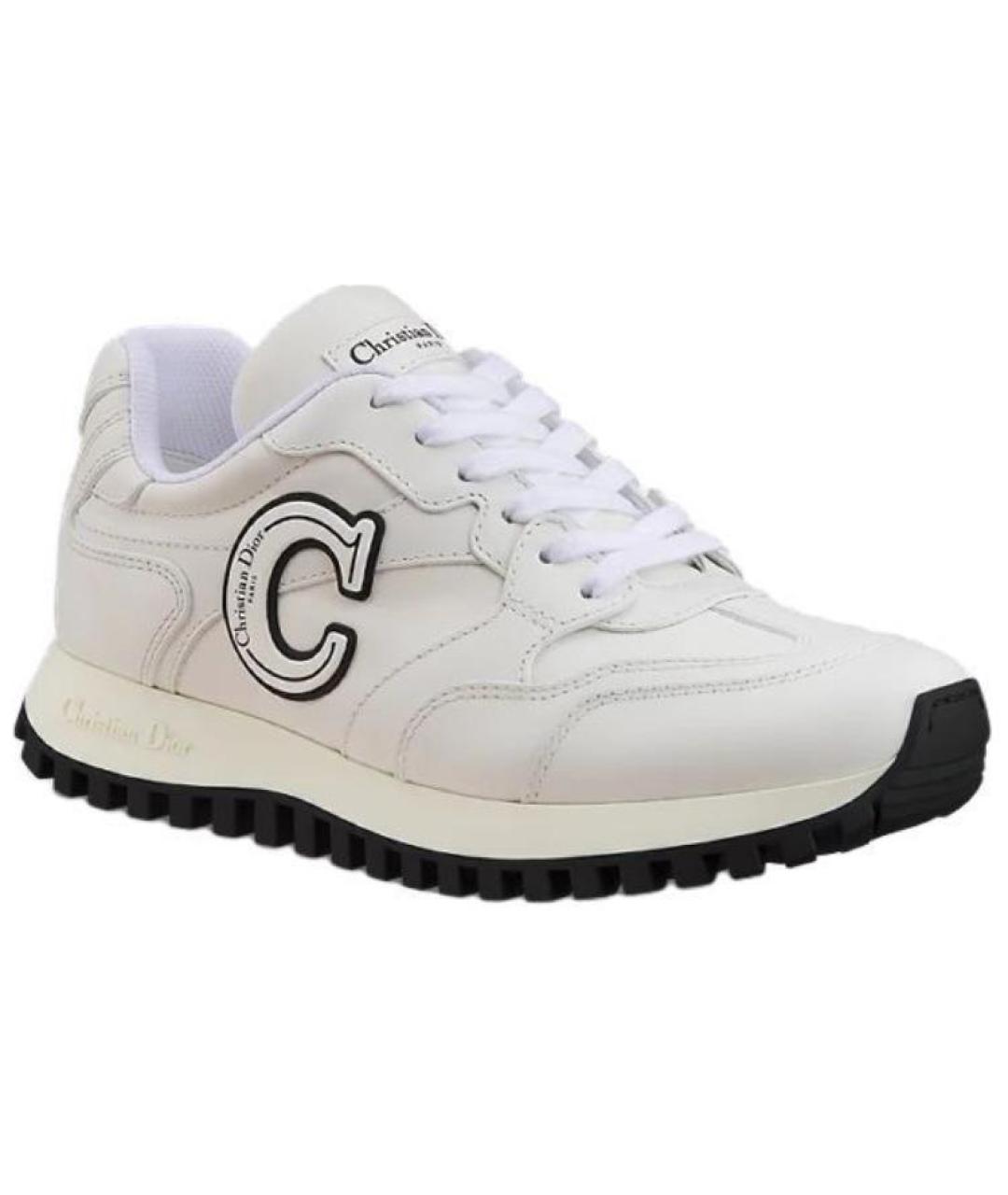 CHRISTIAN DIOR Белые кожаные кроссовки, фото 3