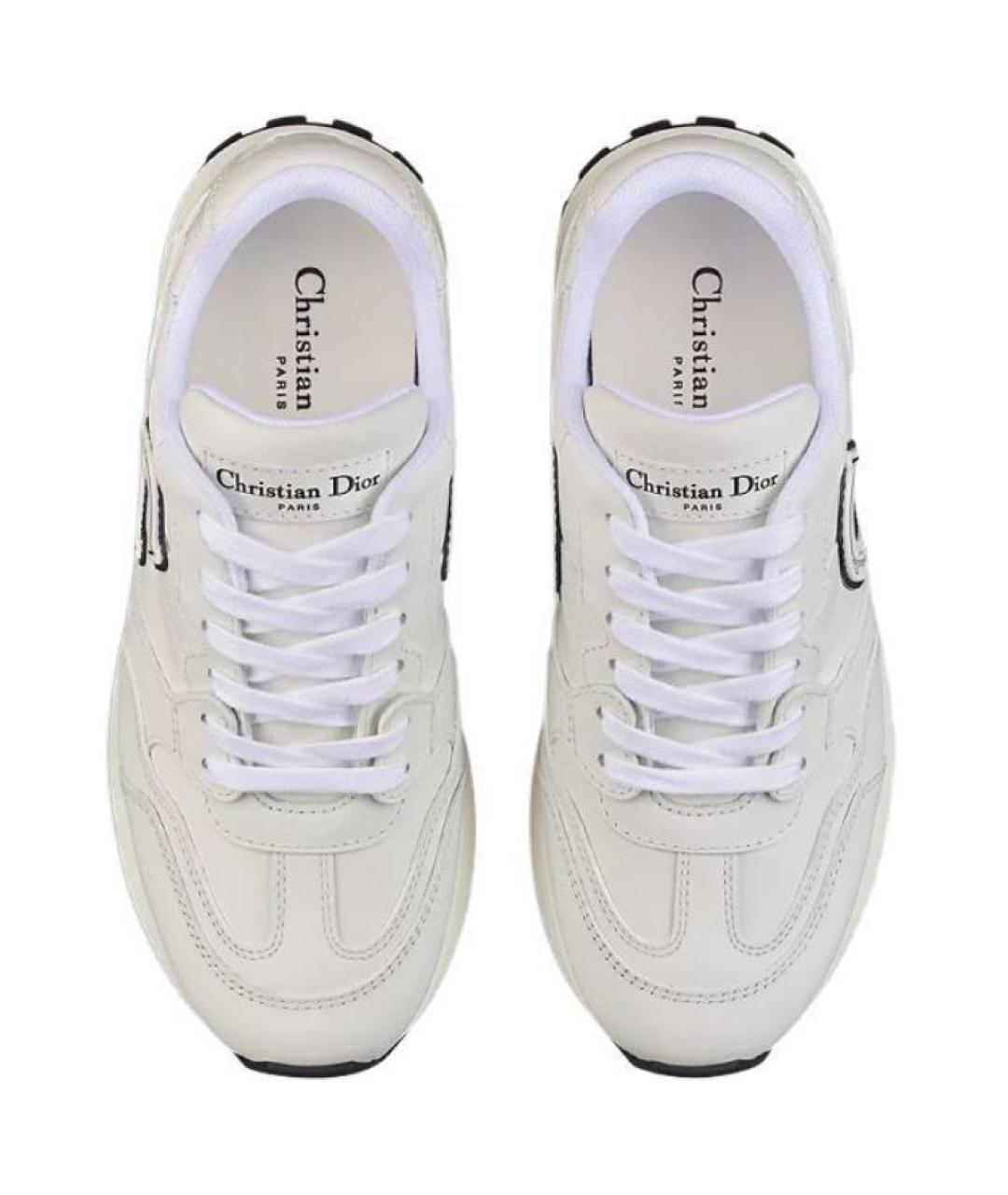 CHRISTIAN DIOR Белые кожаные кроссовки, фото 4