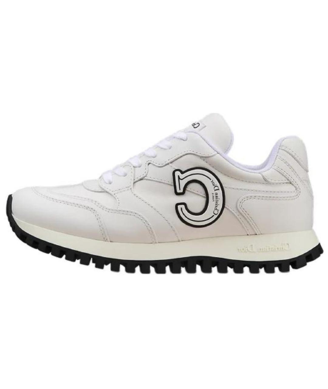 CHRISTIAN DIOR Белые кожаные кроссовки, фото 2