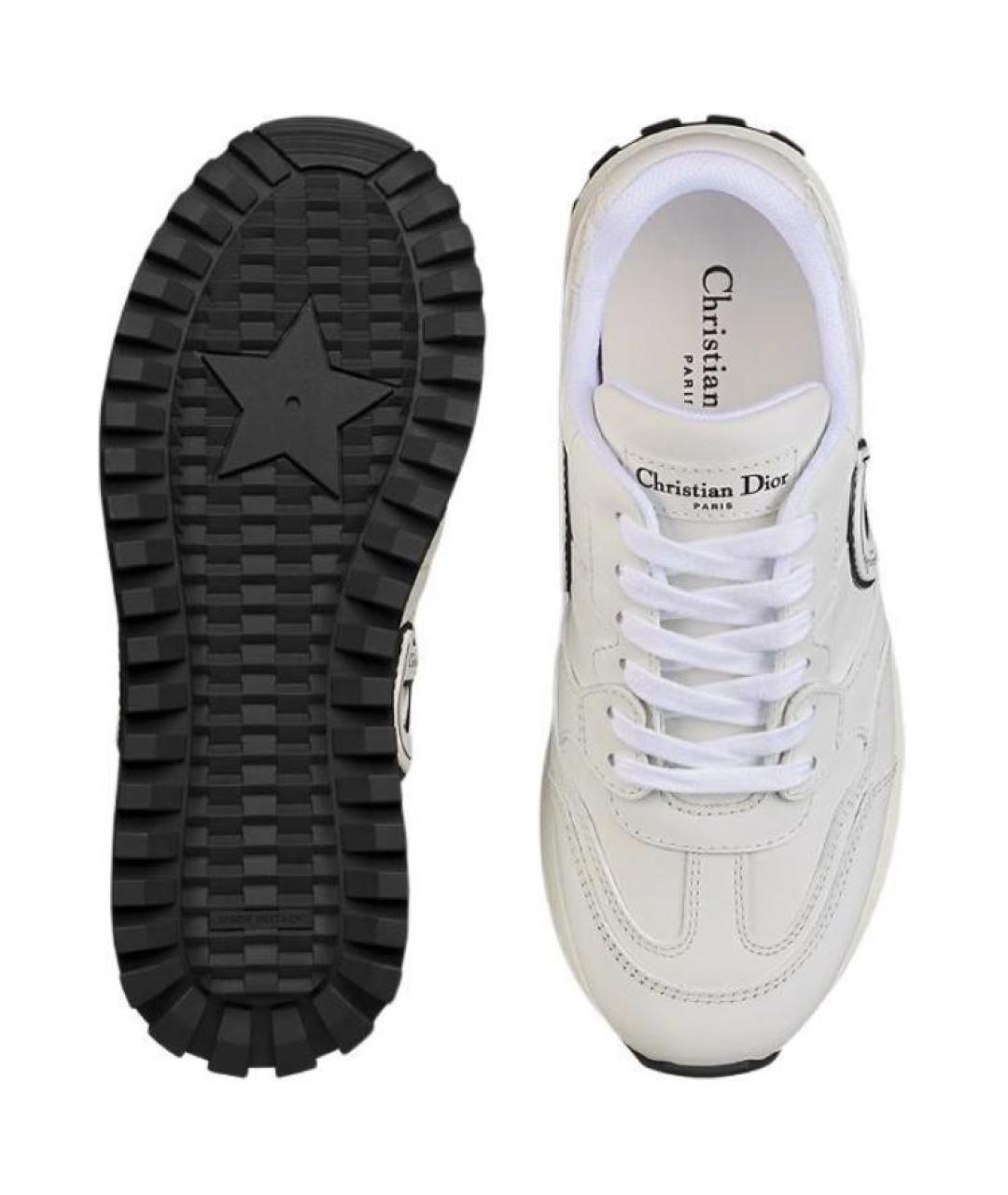 CHRISTIAN DIOR Белые кожаные кроссовки, фото 5