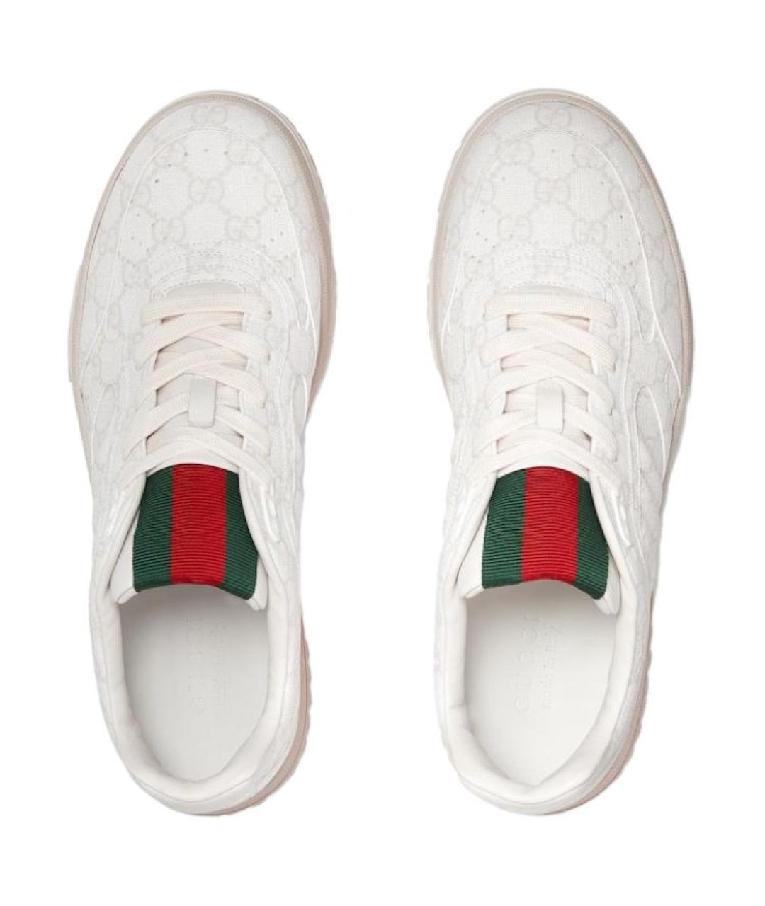 GUCCI Белые низкие кроссовки / кеды, фото 4