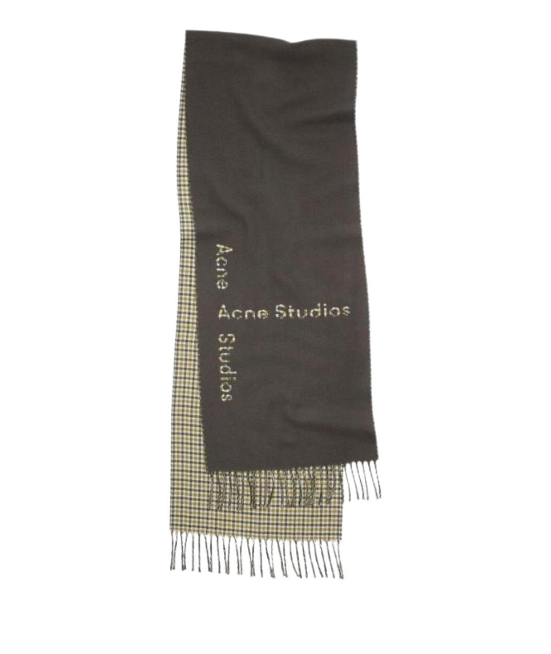 ACNE STUDIOS Серый шерстяной шарф, фото 1