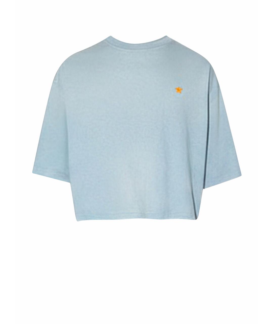 ACNE STUDIOS Голубая хлопковая футболка, фото 1