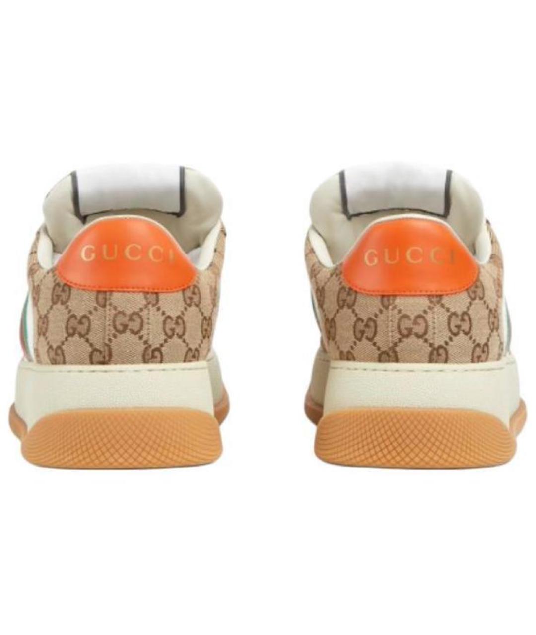 GUCCI Коричневые низкие кроссовки / кеды, фото 5