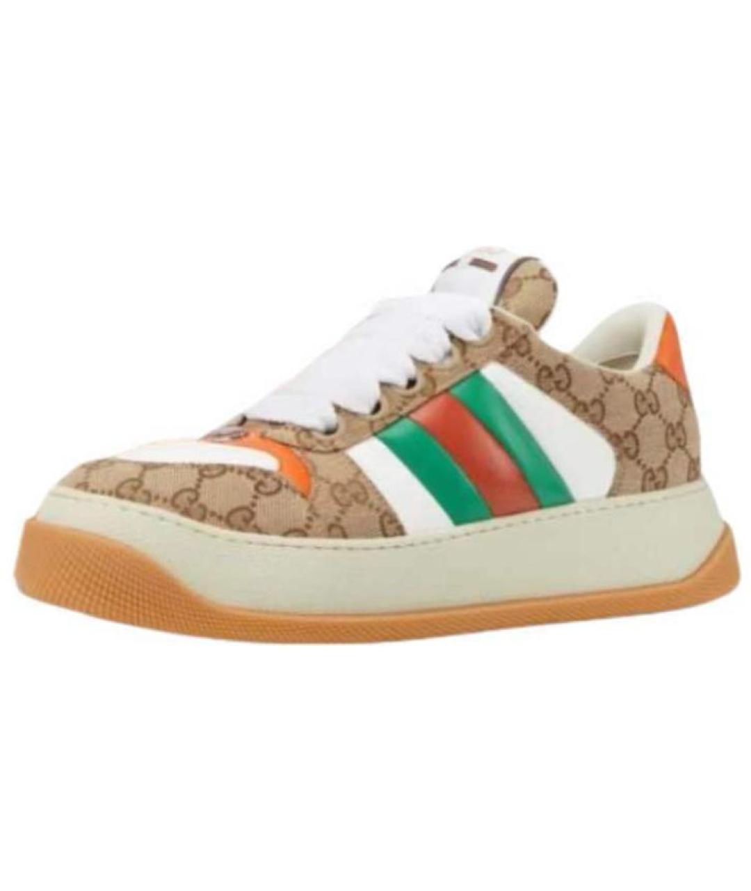 GUCCI Коричневые низкие кроссовки / кеды, фото 2