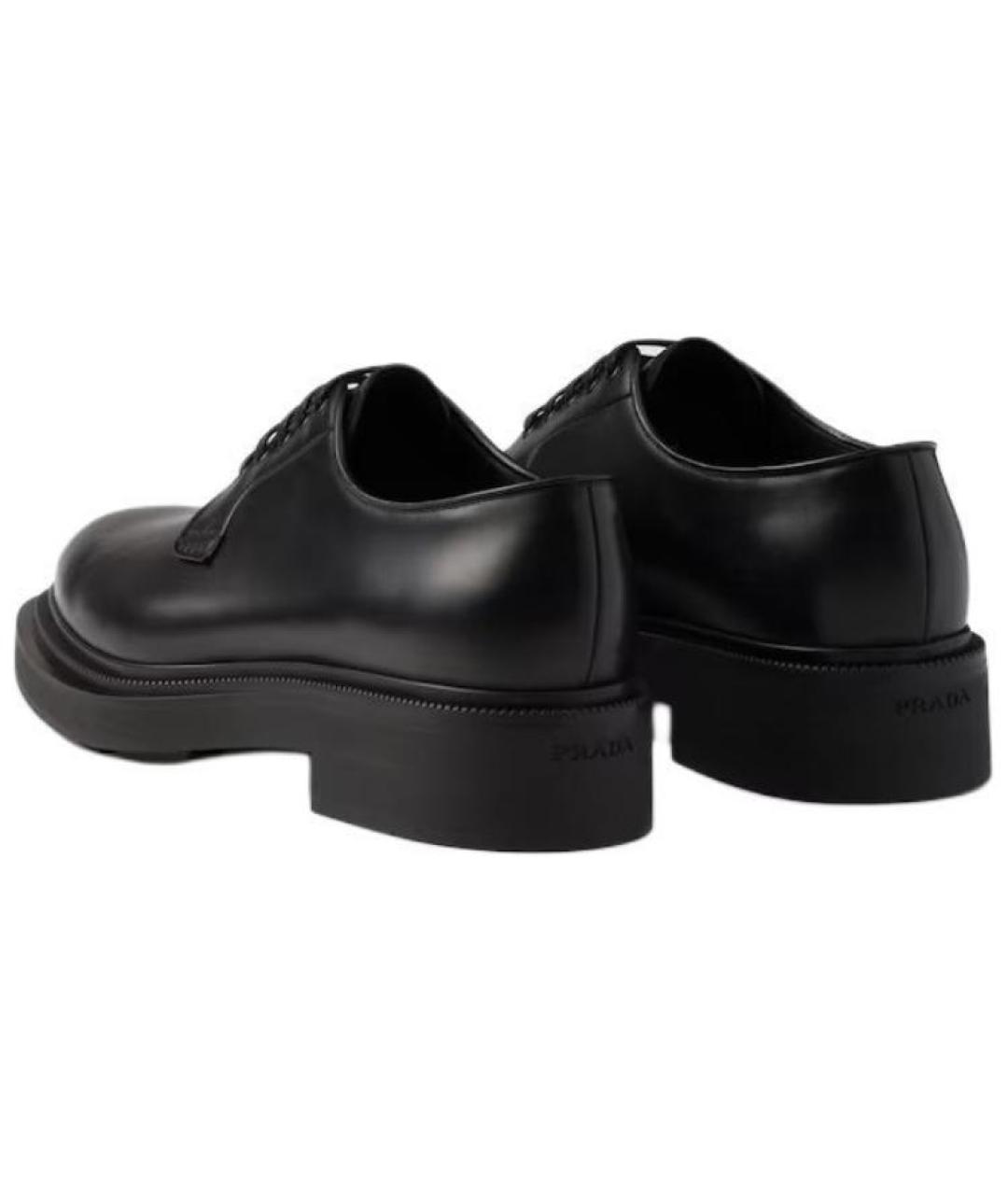 PRADA Черные кожаные лоферы, фото 4