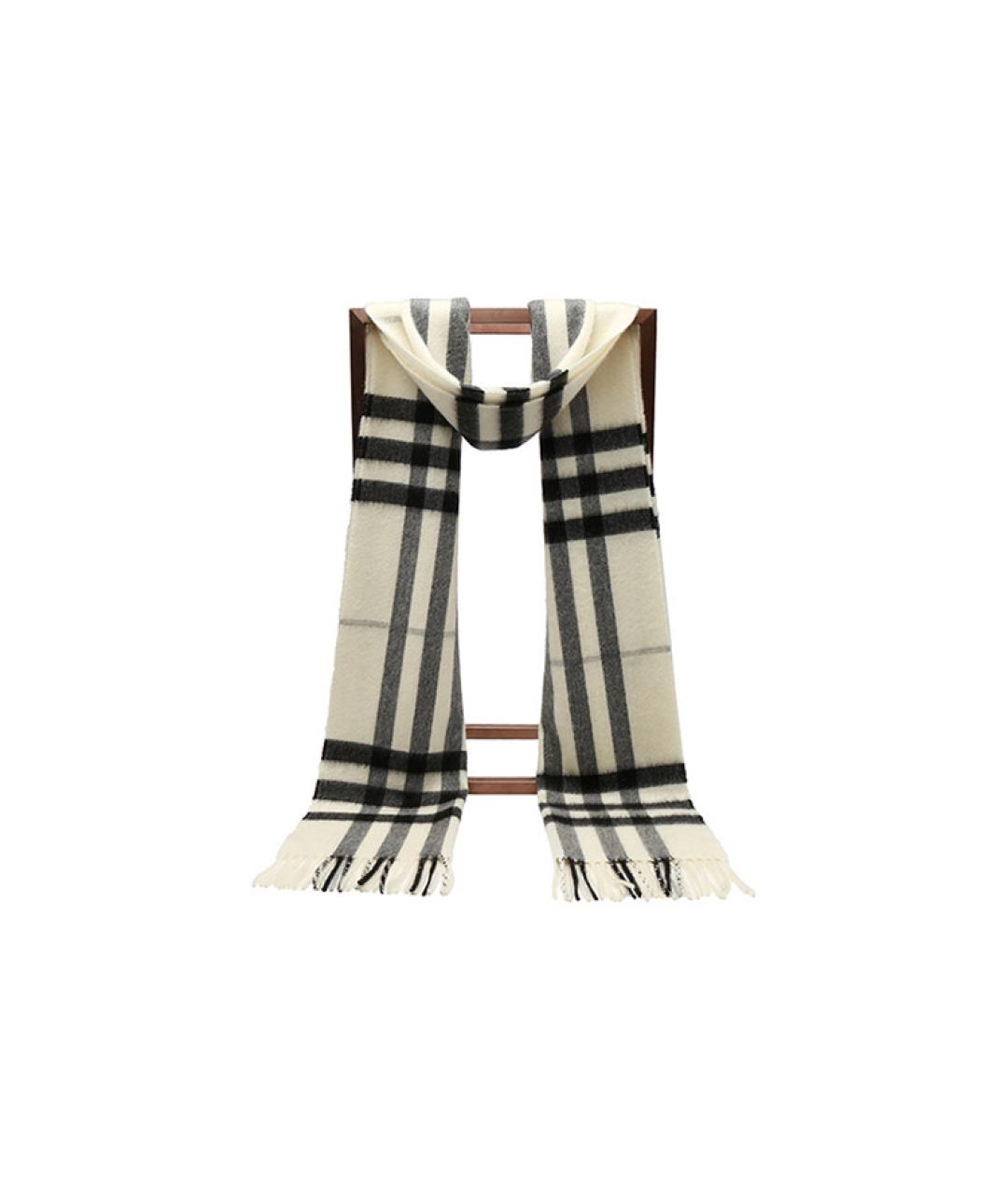 BURBERRY Бежевый кашемировый шарф, фото 4