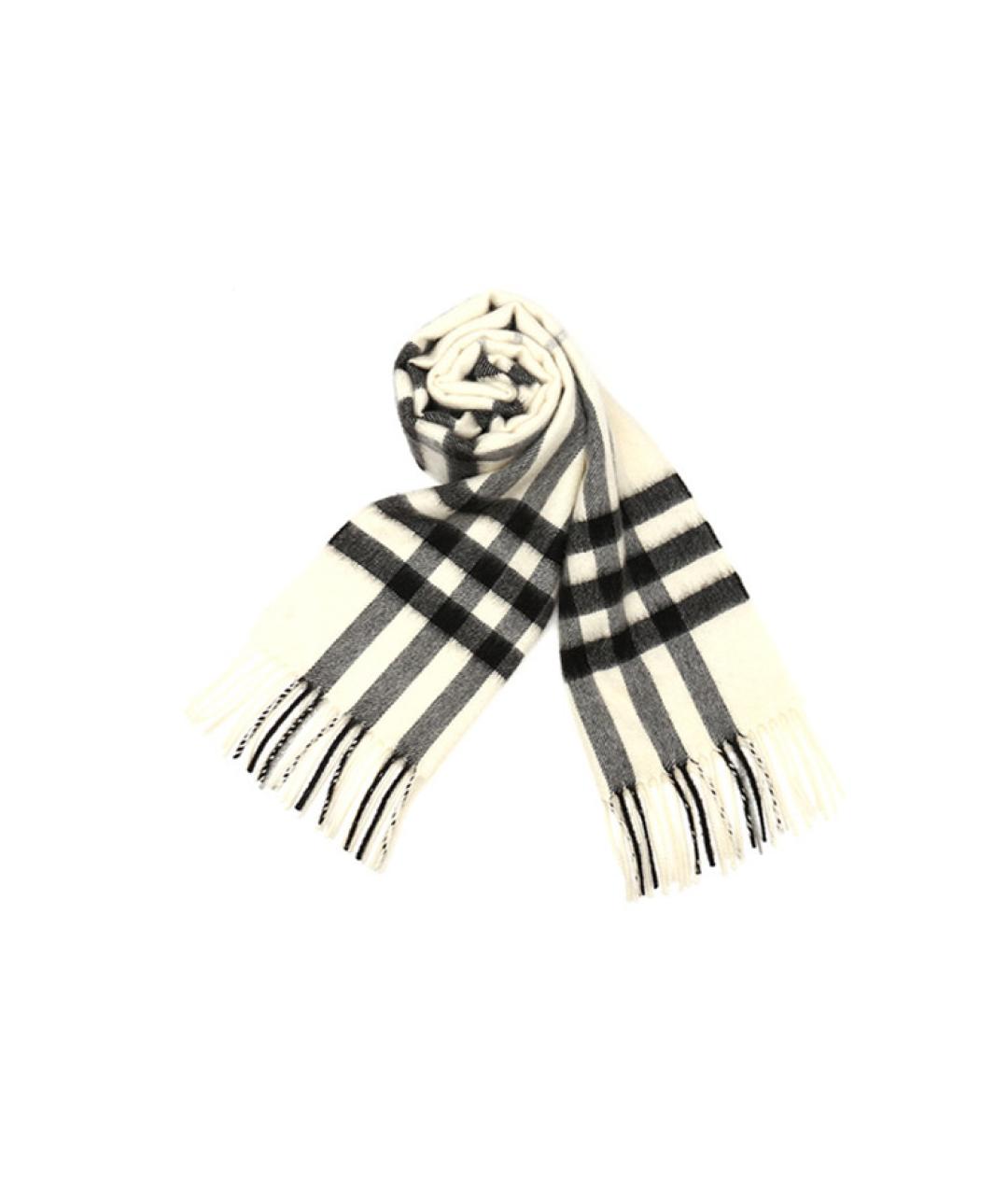 BURBERRY Бежевый кашемировый шарф, фото 1