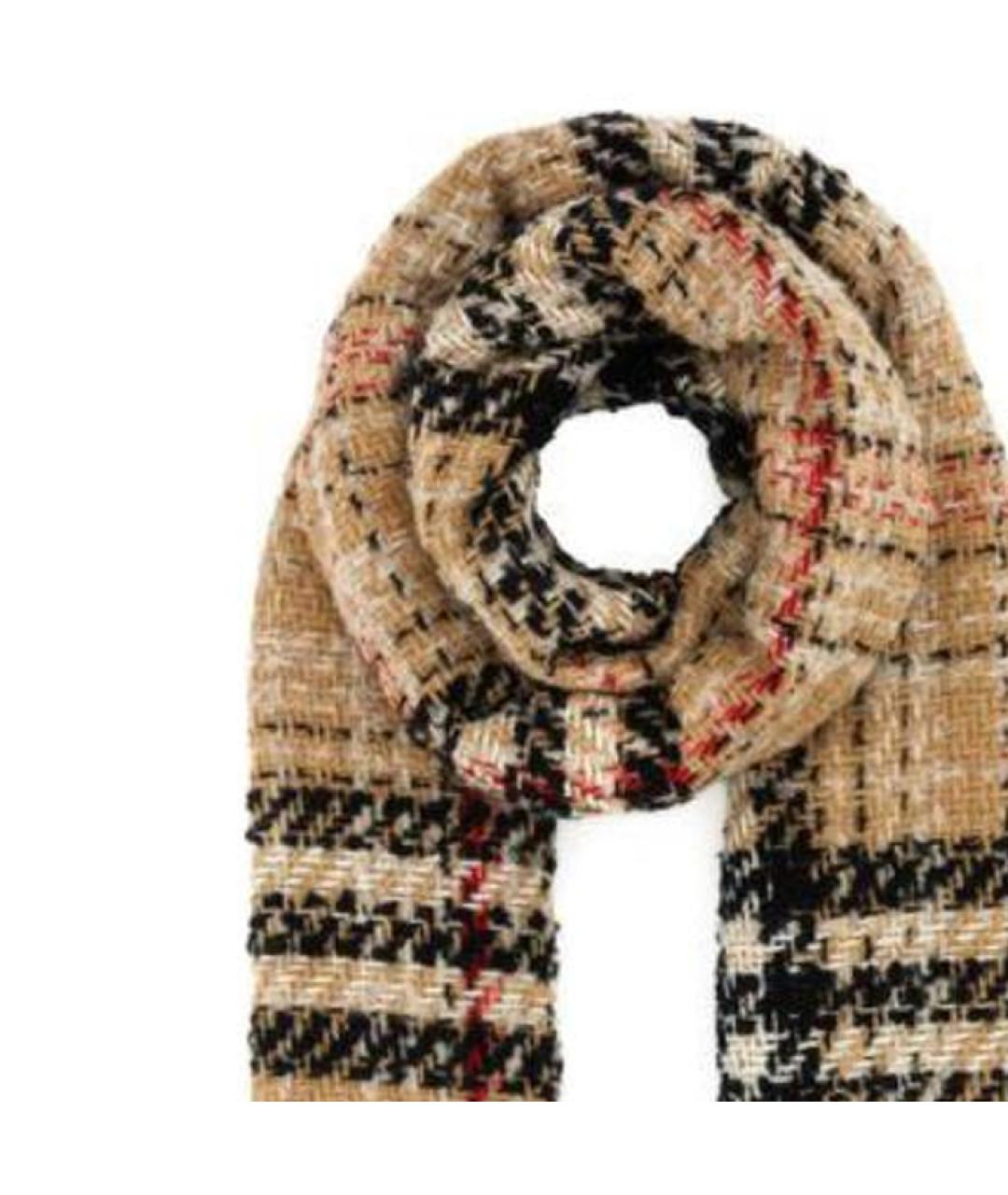BURBERRY Бежевый кашемировый шарф, фото 3