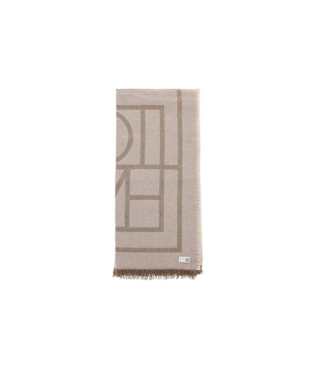 TOTEME Бежевый шерстяной шарф, фото 4