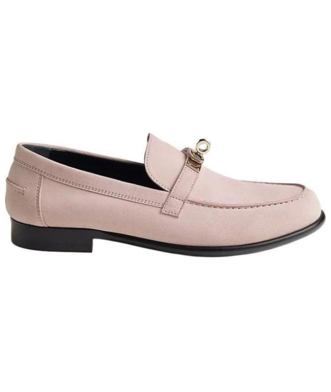 HERMES Розовые лоферы, фото 1