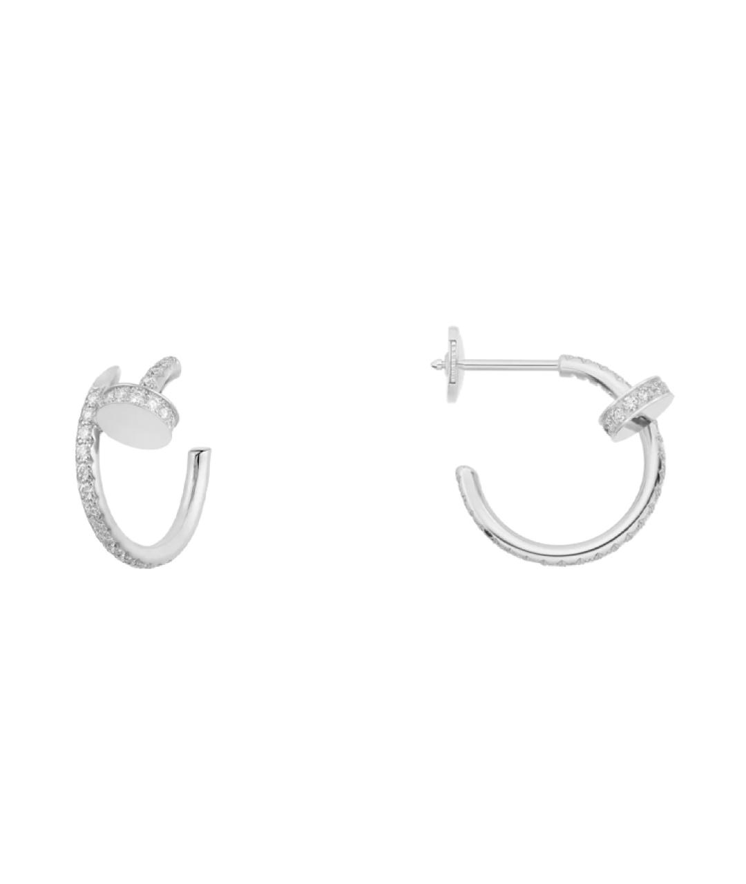 CARTIER Серебряные серьги из белого золота, фото 2