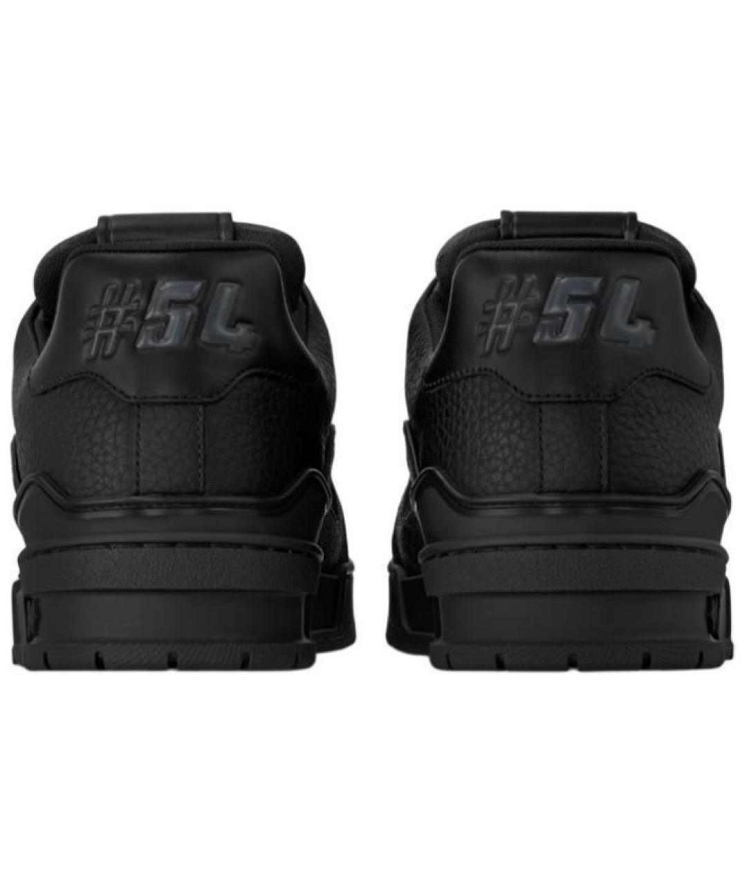 LOUIS VUITTON Черные кожаные низкие кроссовки / кеды, фото 5